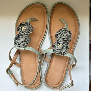 BRAND NEW Teal Floral Sandals
